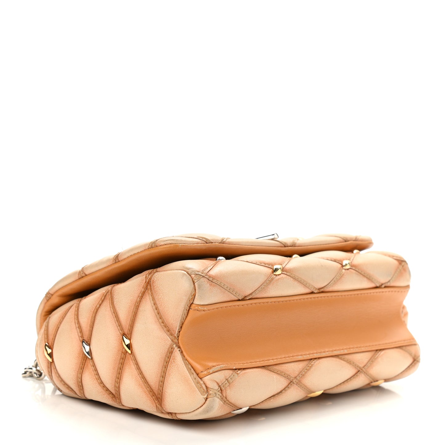 Lambskin Studded Malletage GO-14 PM Tan