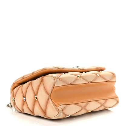 Louis Vuitton Lambskin Studded Malletage GO-14 PM Tan 4 of 16