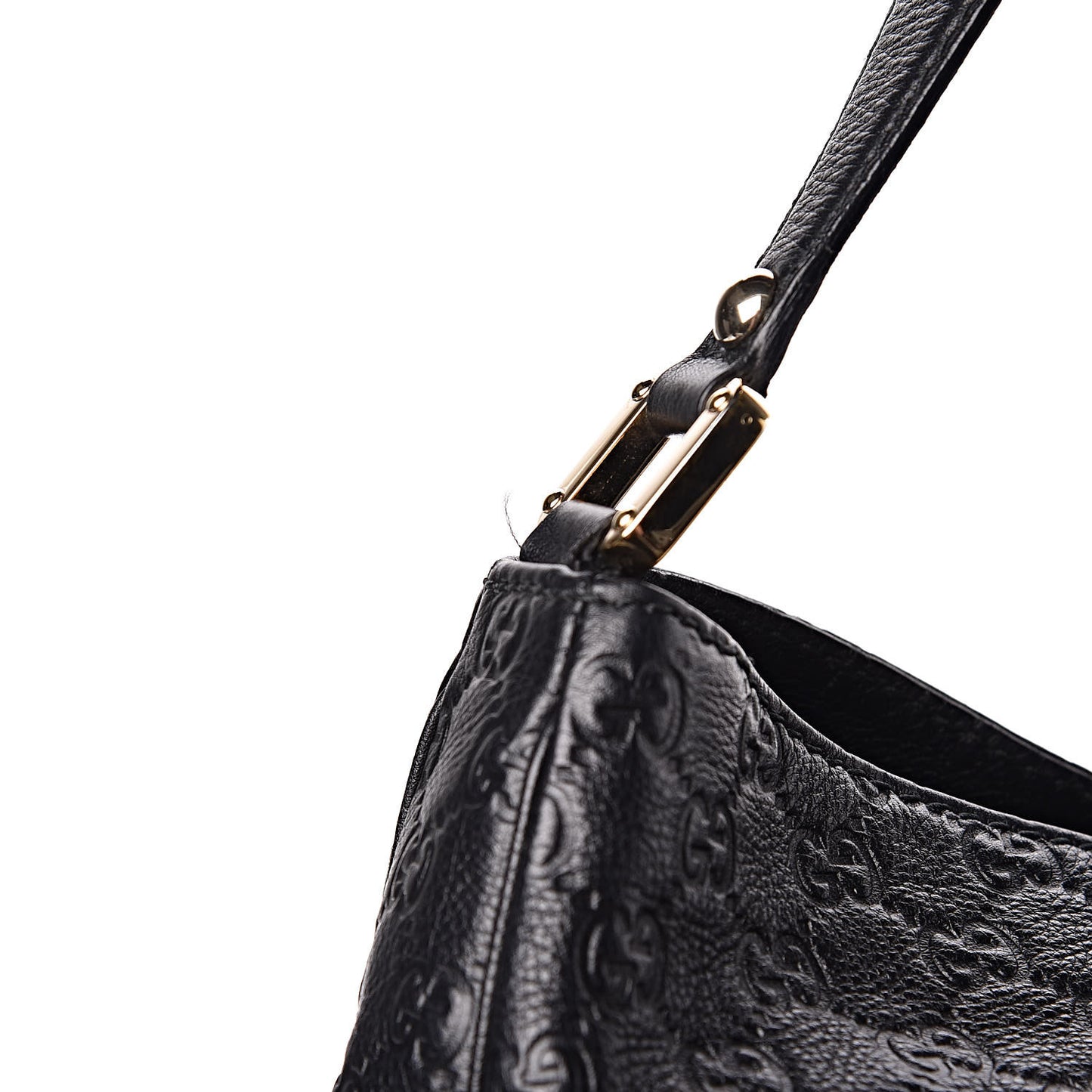 Guccissima Large New Ladies Web Hobo Black