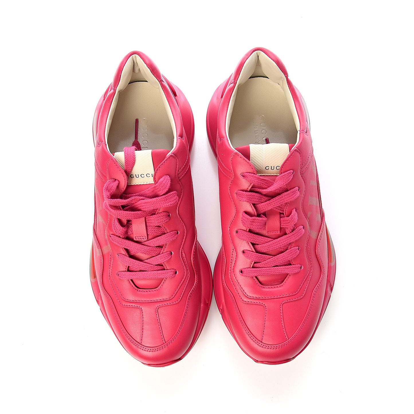 Calfskin Logo Womens Rhyton Sneakers 40 Box Pink
