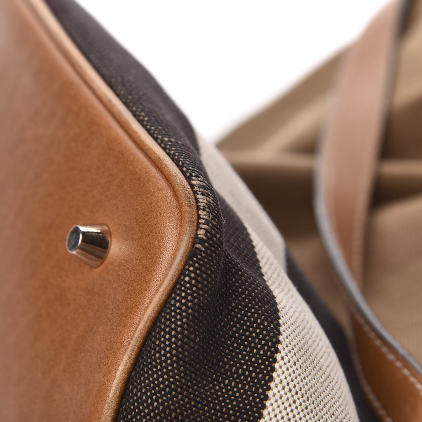 Canvas Mega Check Medium Ashby Hobo Saddle Brown