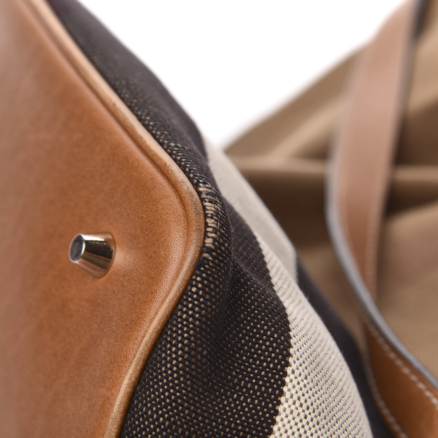 Burberry Canvas Mega Check Medium Ashby Hobo Saddle Brown 11 of 11