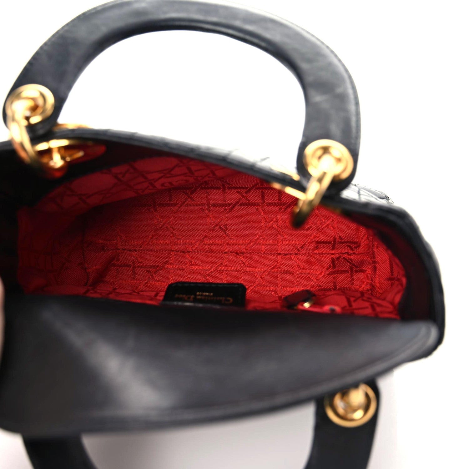 Christian Dior Lambskin Cannage Mini Lady Dior Black 14 of 18
