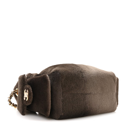 Chanel Pony Hair Mini Chanel 25 Handbag Dark Khaki 4 of 11