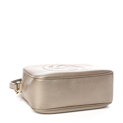 Gucci Metallic Pebbled Calfskin Small Soho Disco Bag Golden Beige 4 of 10