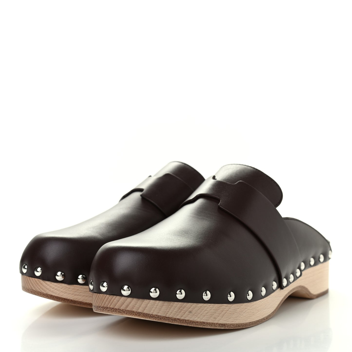 Calfskin Calya Mules 38 Cafe