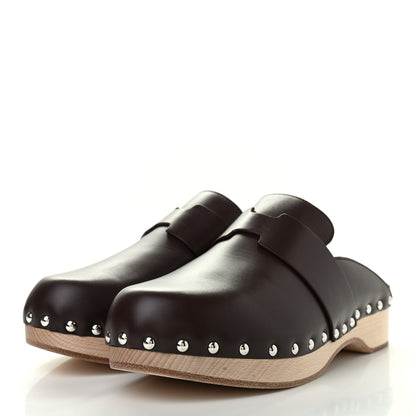 Hermes Calfskin Calya Mules 38 Cafe 3 of 8