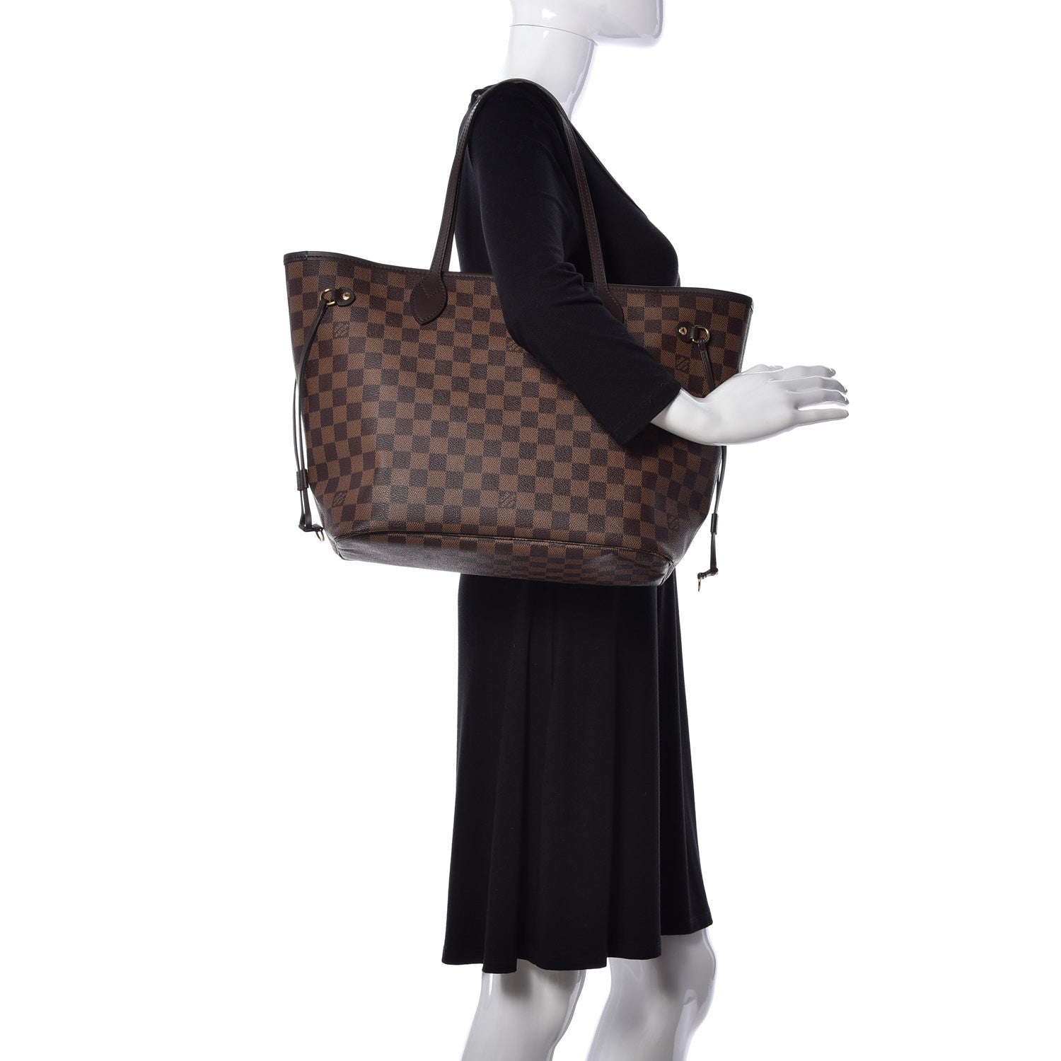 Louis Vuitton Damier Ebene Neo Neverfull MM Rose Ballerine 2 of 8