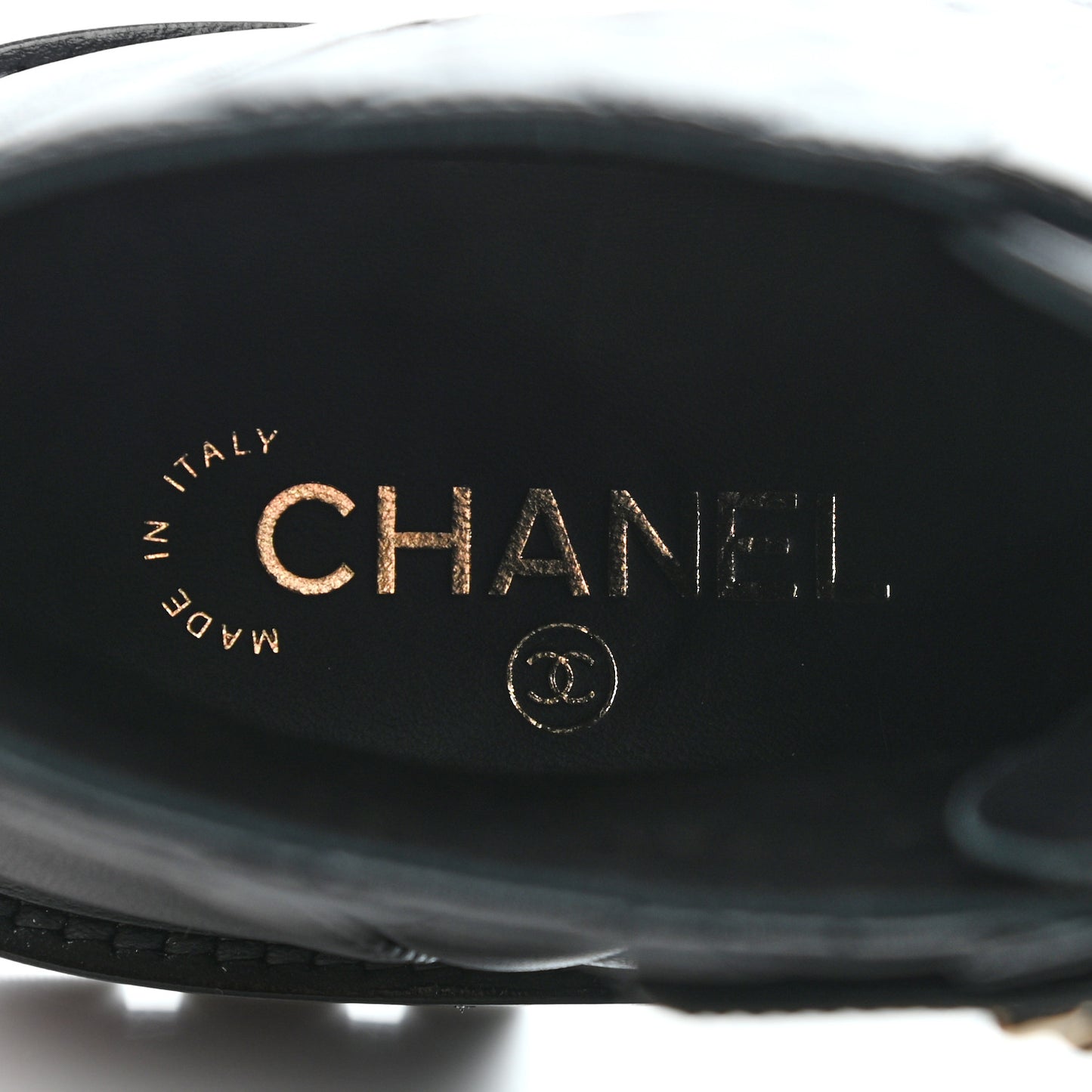 Shiny Lambskin Quilted Lace Up Combat Boots 40.5 Black
