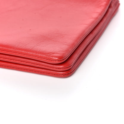 Celine Lambskin Large Trio Crossbody Bag Red 10 of 11