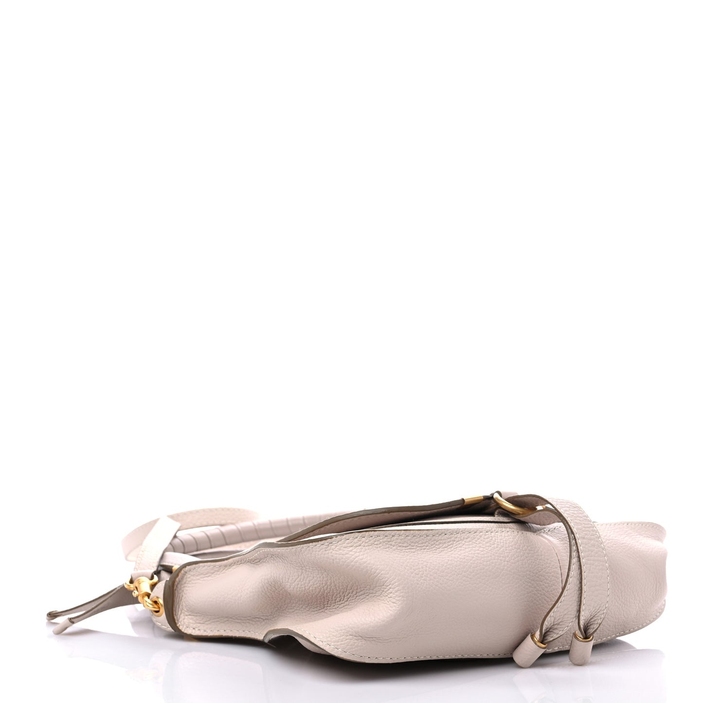 Calfskin Small Marcie Satchel Abstract White