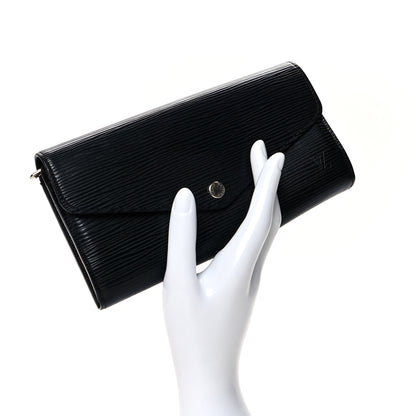Louis Vuitton Epi Sarah Wallet NM Black 2 of 7