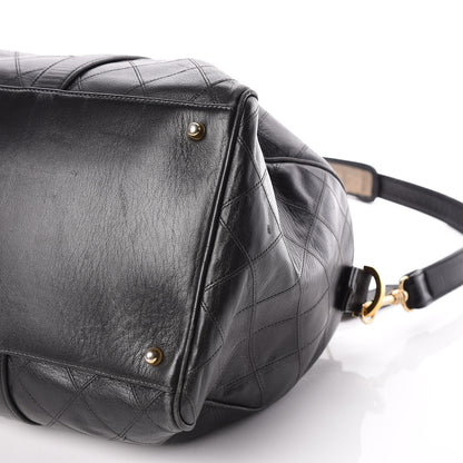 Chanel Calfskin Stitched CC Boston Black 17 of 18