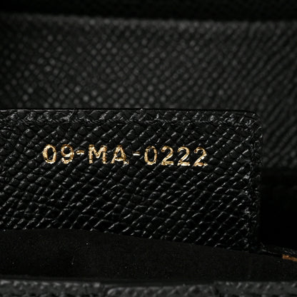 Christian Dior Grained Calfskin Saddle Bag Black 7 of 10