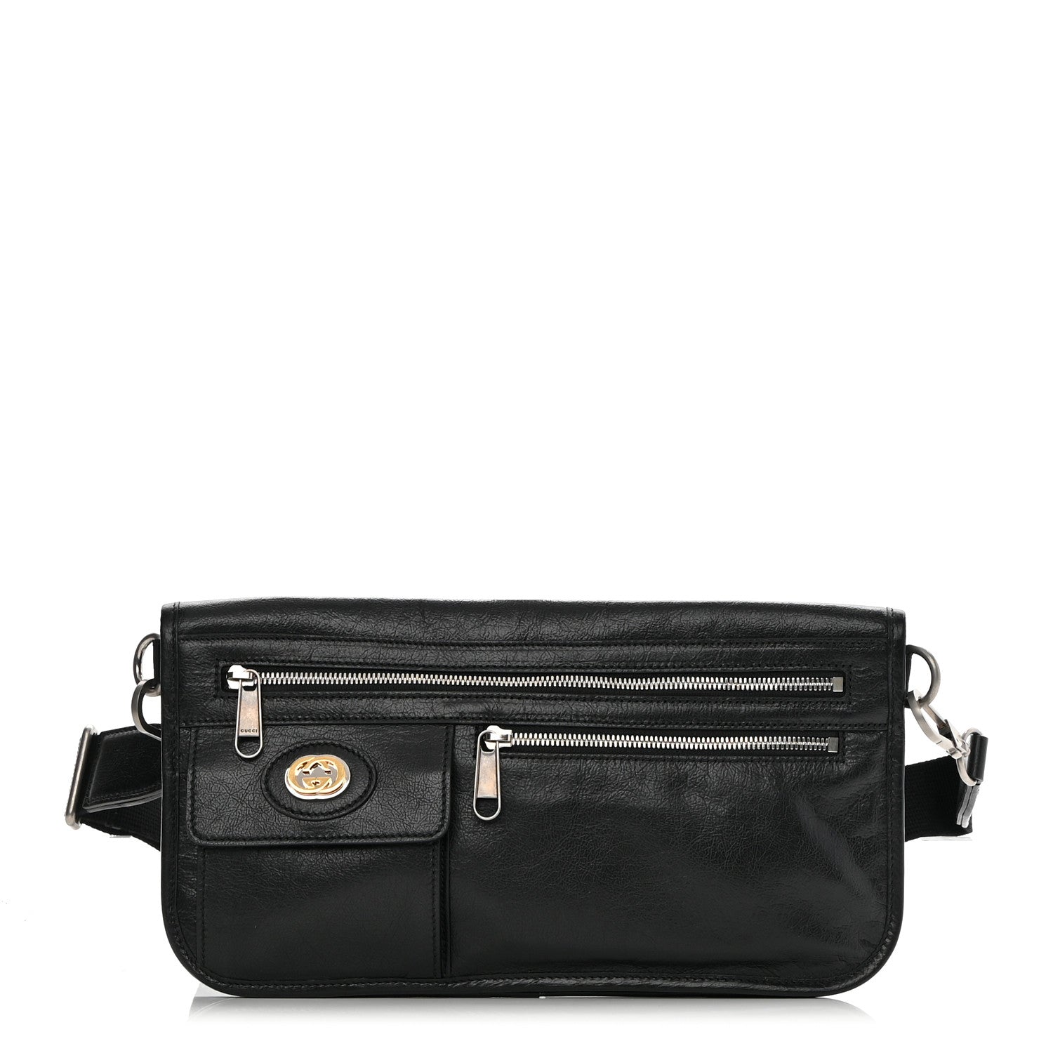 Gucci Fluffy Calfskin Morpheus Messenger Bag Black 1 of 11