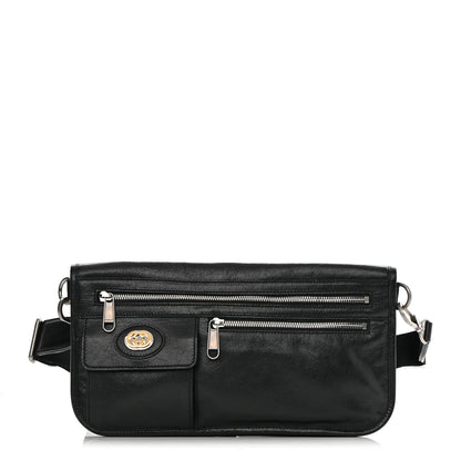 Gucci Fluffy Calfskin Morpheus Messenger Bag Black 1 of 11