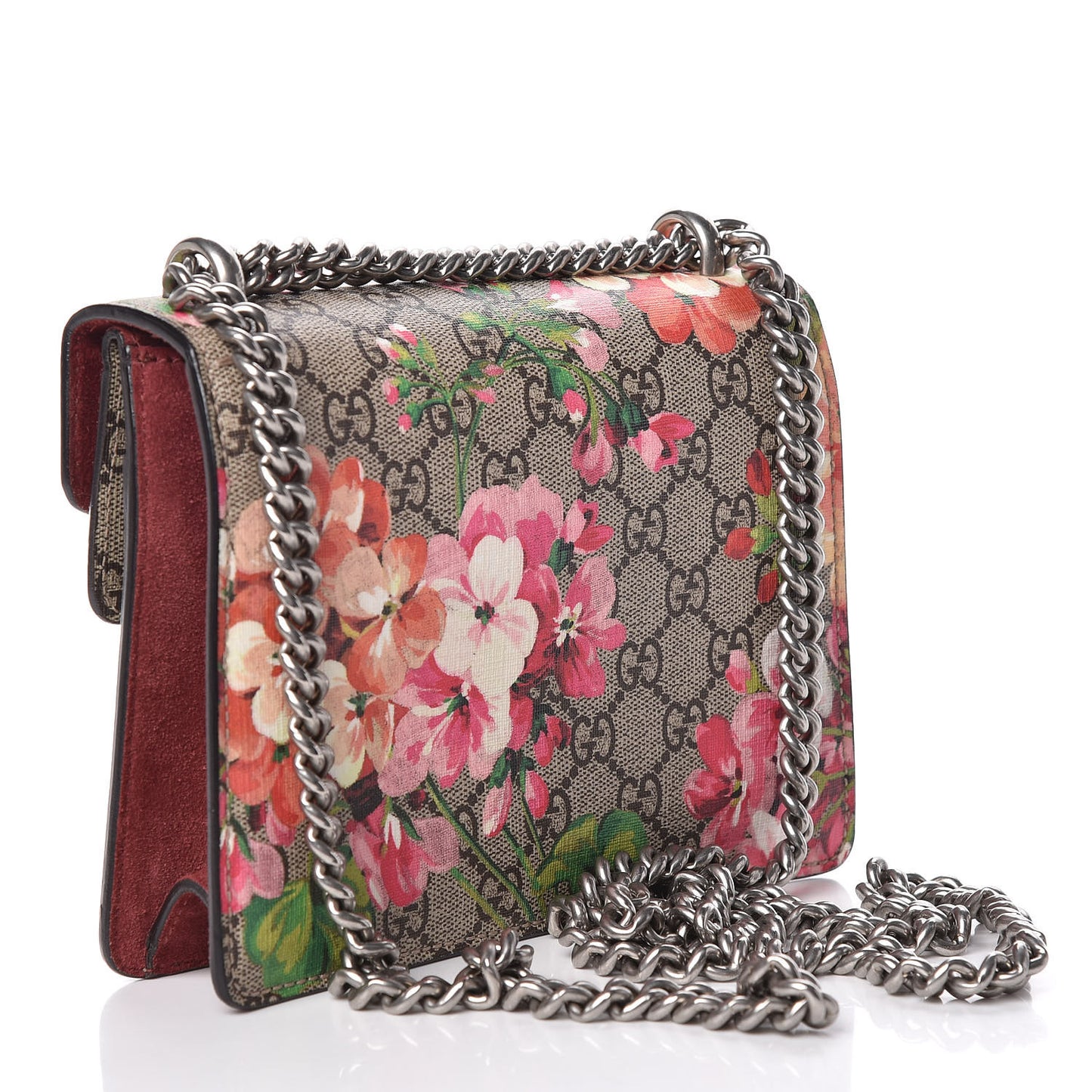 GG Supreme Monogram Blooms Mini Dionysus Shoulder Bag Beige Multicolor Dry Rose