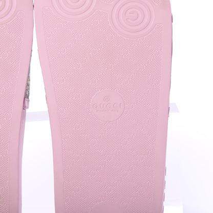 Gucci GG Supreme Monogram Psychedelic Slide Sandals 38 Black Multicolor Sugar Pink 5 of 8
