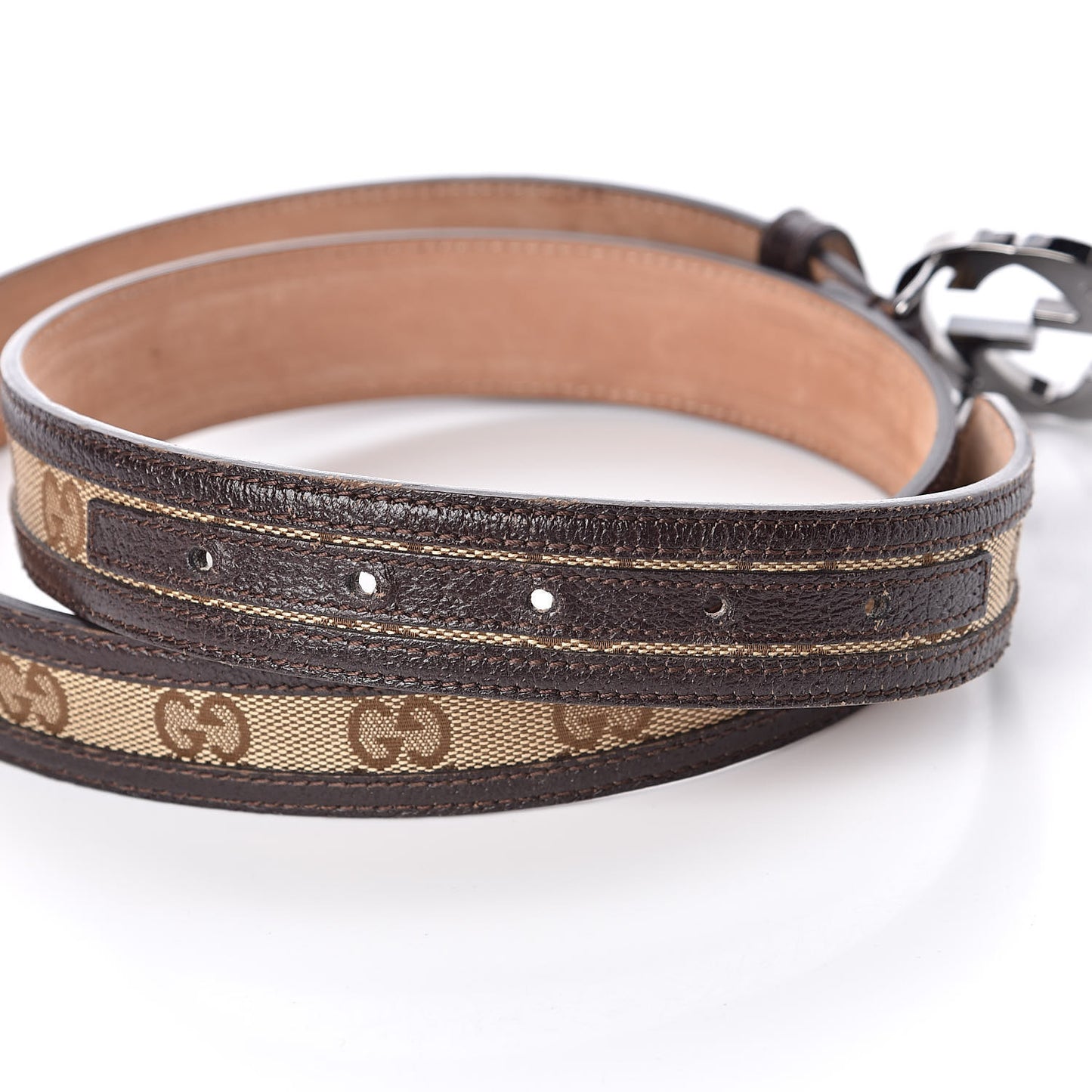 Monogram Interlocking G Belt 90 36 Dark Brown