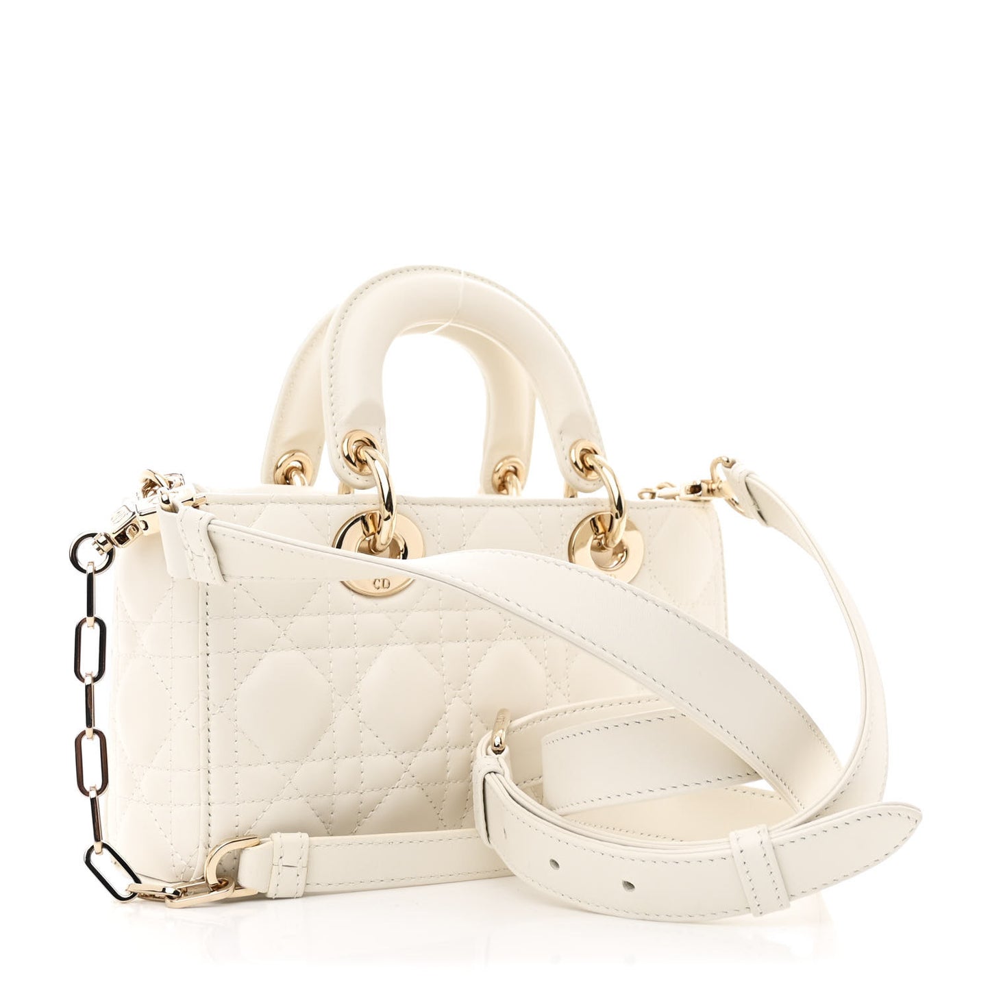 Lambskin Cannage Small Lady D-Joy Latte