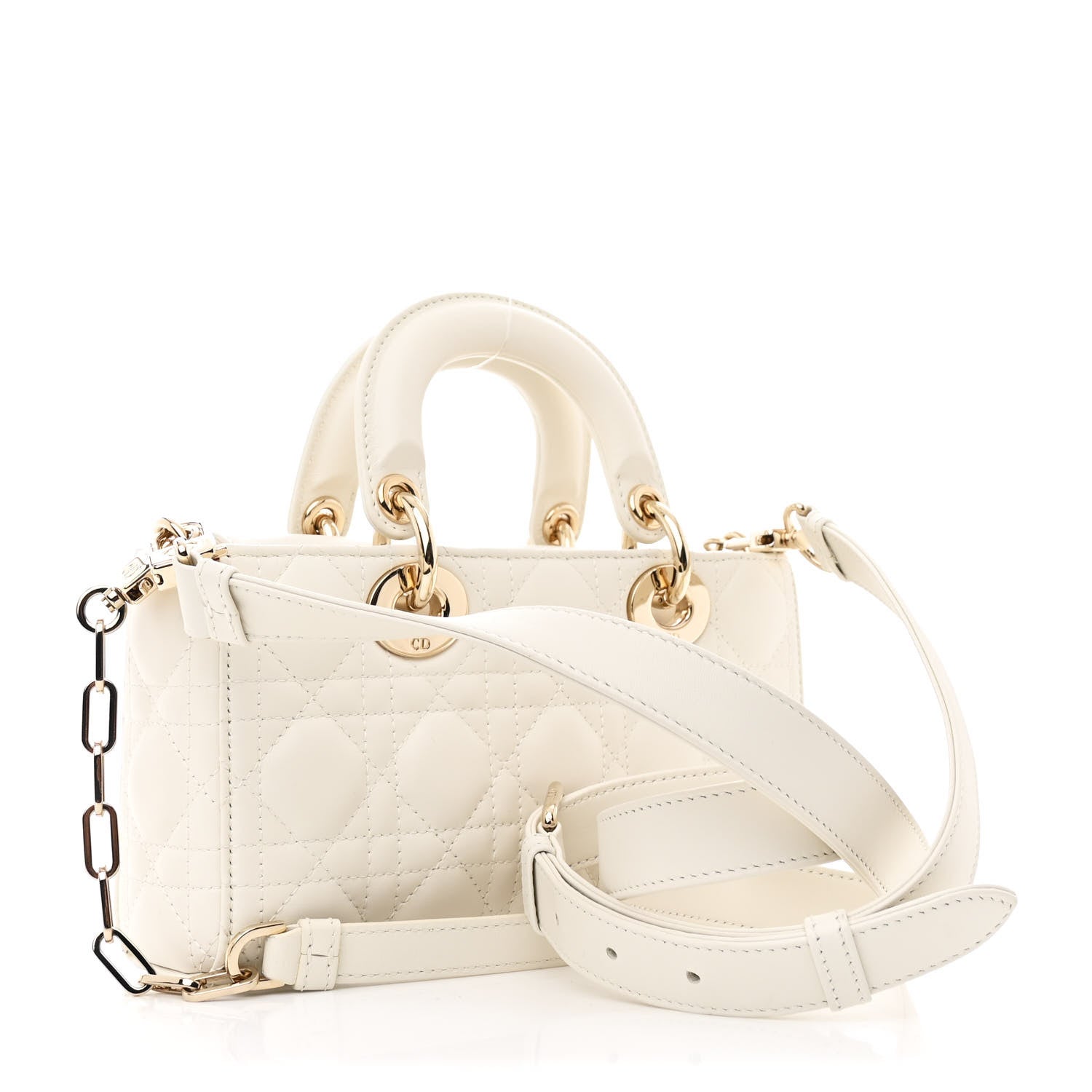 Christian Dior Lambskin Cannage Small Lady D-Joy Latte 3 of 11