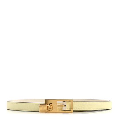 Hermes Epsom Swift 13mm Lucky 15 Belt 80 32 Nata Jaune Milton 1 of 6