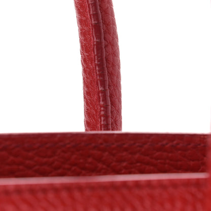 Saint Laurent Grained Calfskin Small Sac De Jour Lipstick Red 13 of 15