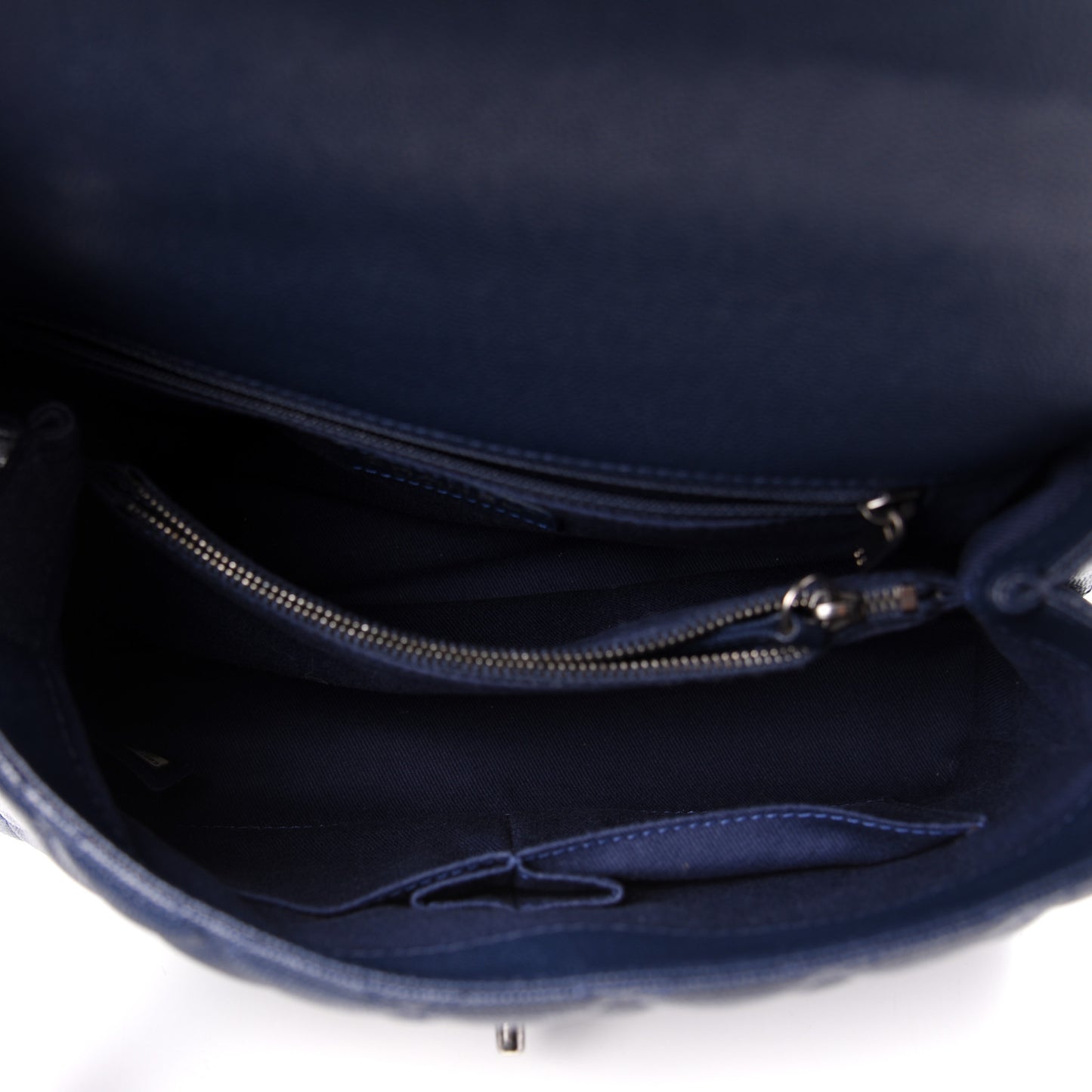 Caviar Quilted Small Coco Handle Flap Navy