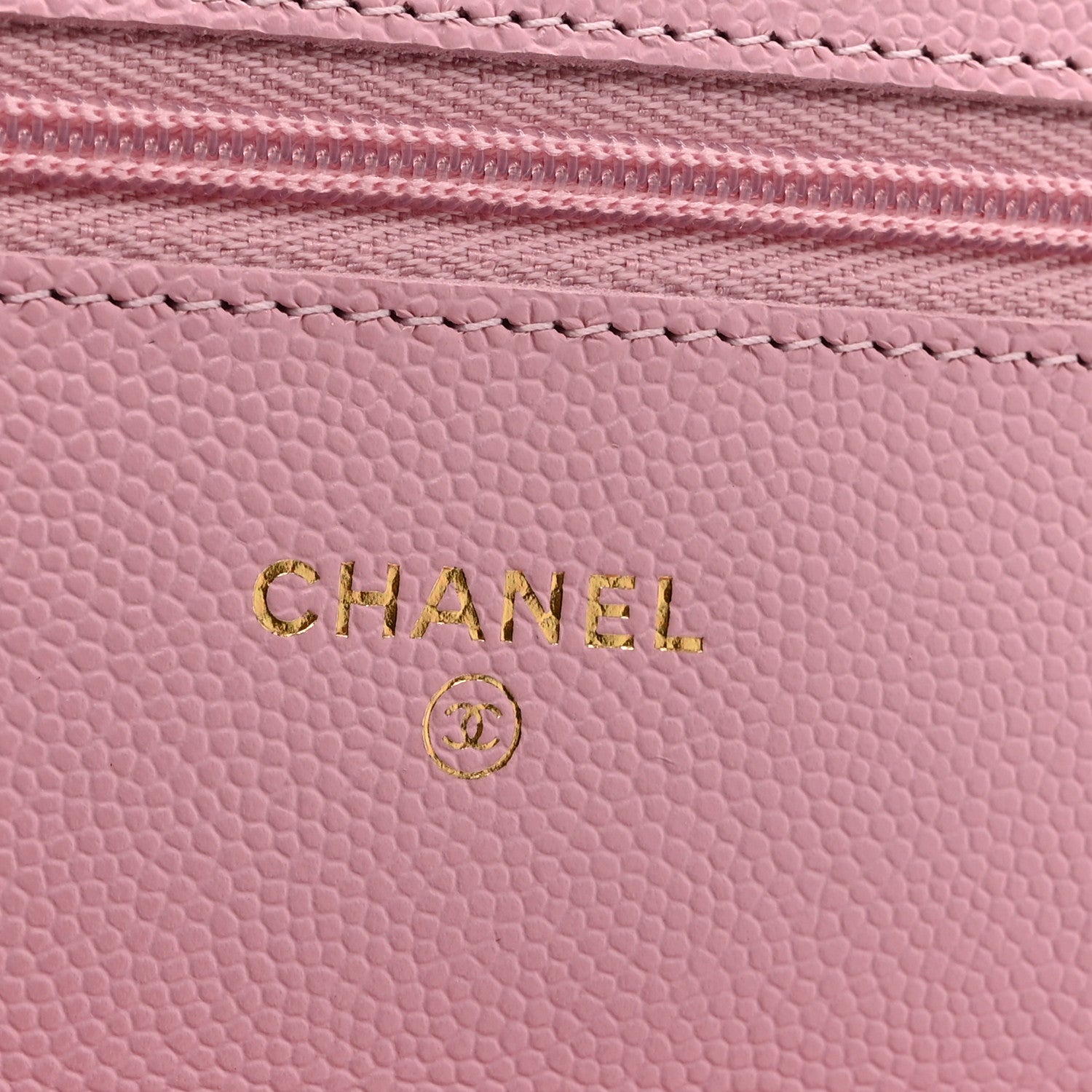 Chanel Caviar Quilted Wallet on Chain WOC Light Pink 6 of 12