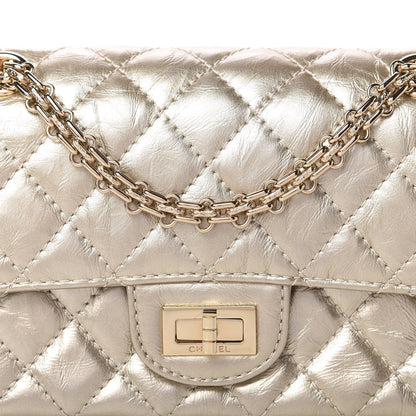 Chanel Metallic Aged Calfskin Quilted 2.55 Reissue Mini Flap Light Gold 10 of 10