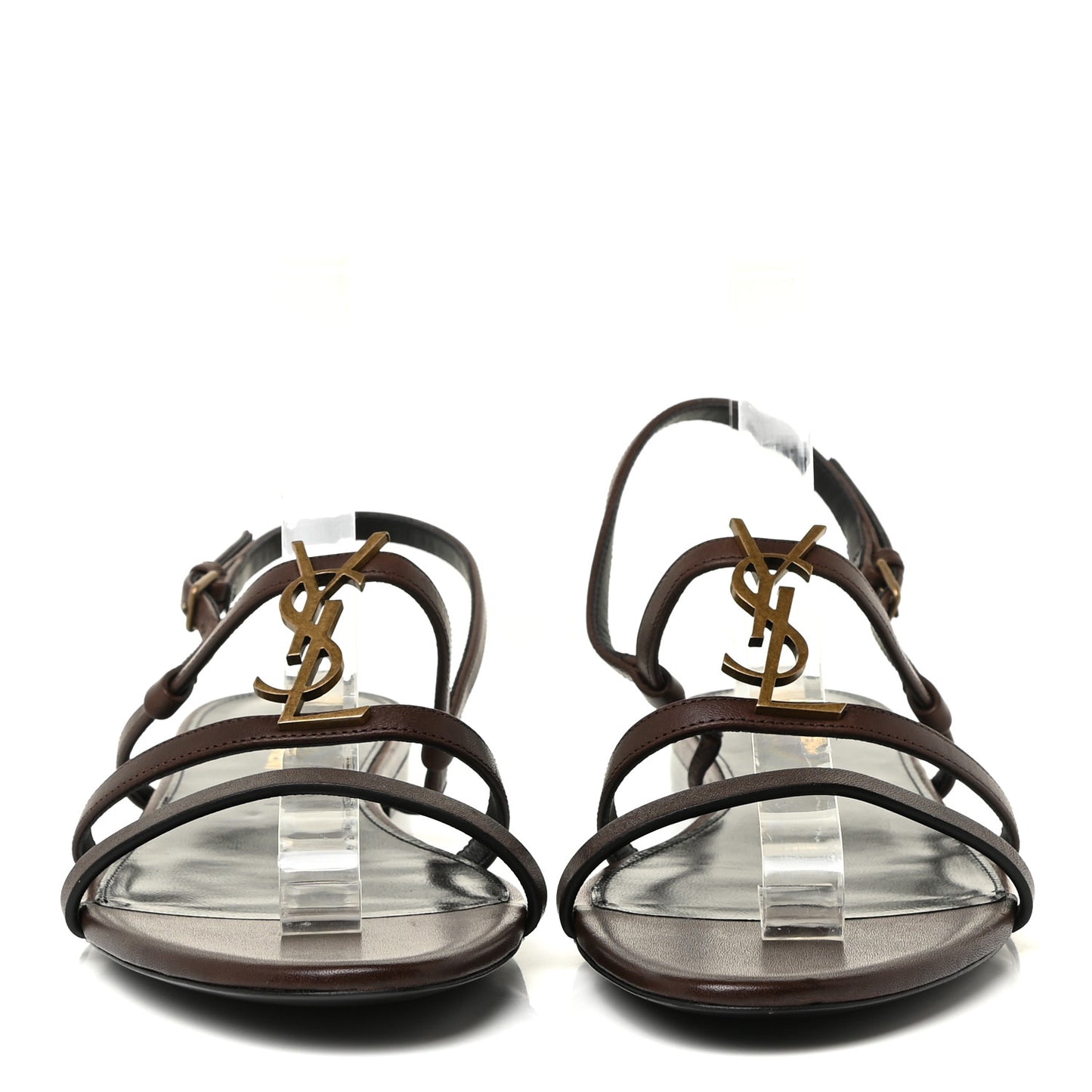 Calfskin Cassandra Monogram Sandals 41 Moro
