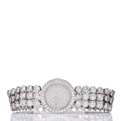 Harry Winston Platinum Diamond Pave 23mm Premier Quartz Watch 3 of 7