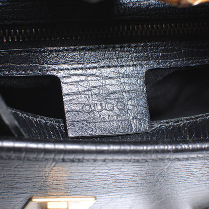 Gucci Monogram GG Small Bamboo Bullet Tote Bag Black 6 of 7