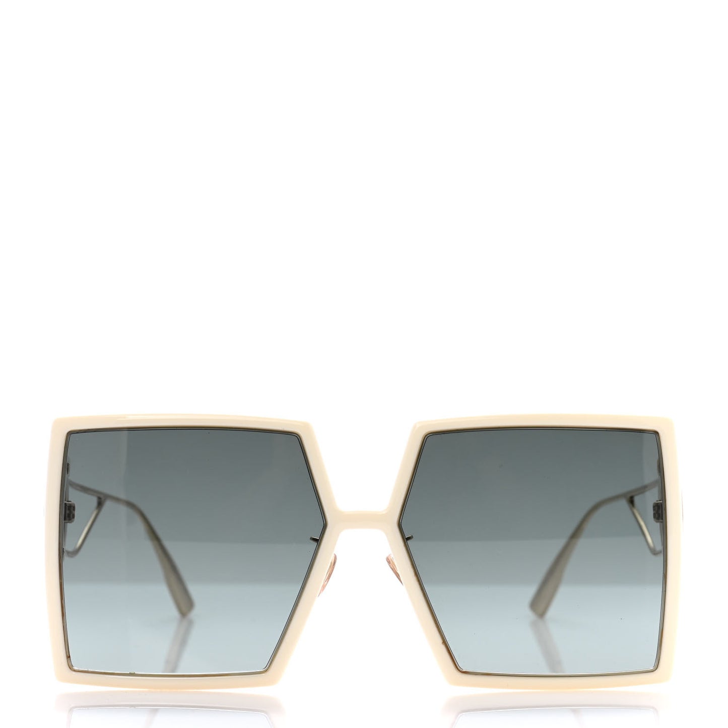 Square 30 Montaigne Sunglasses White