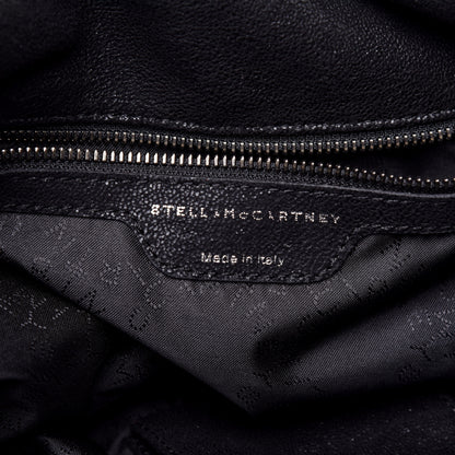 Stella McCartney Eco Fur Houndstooth Big Falabella Fold Over Tote Black White 8 of 10