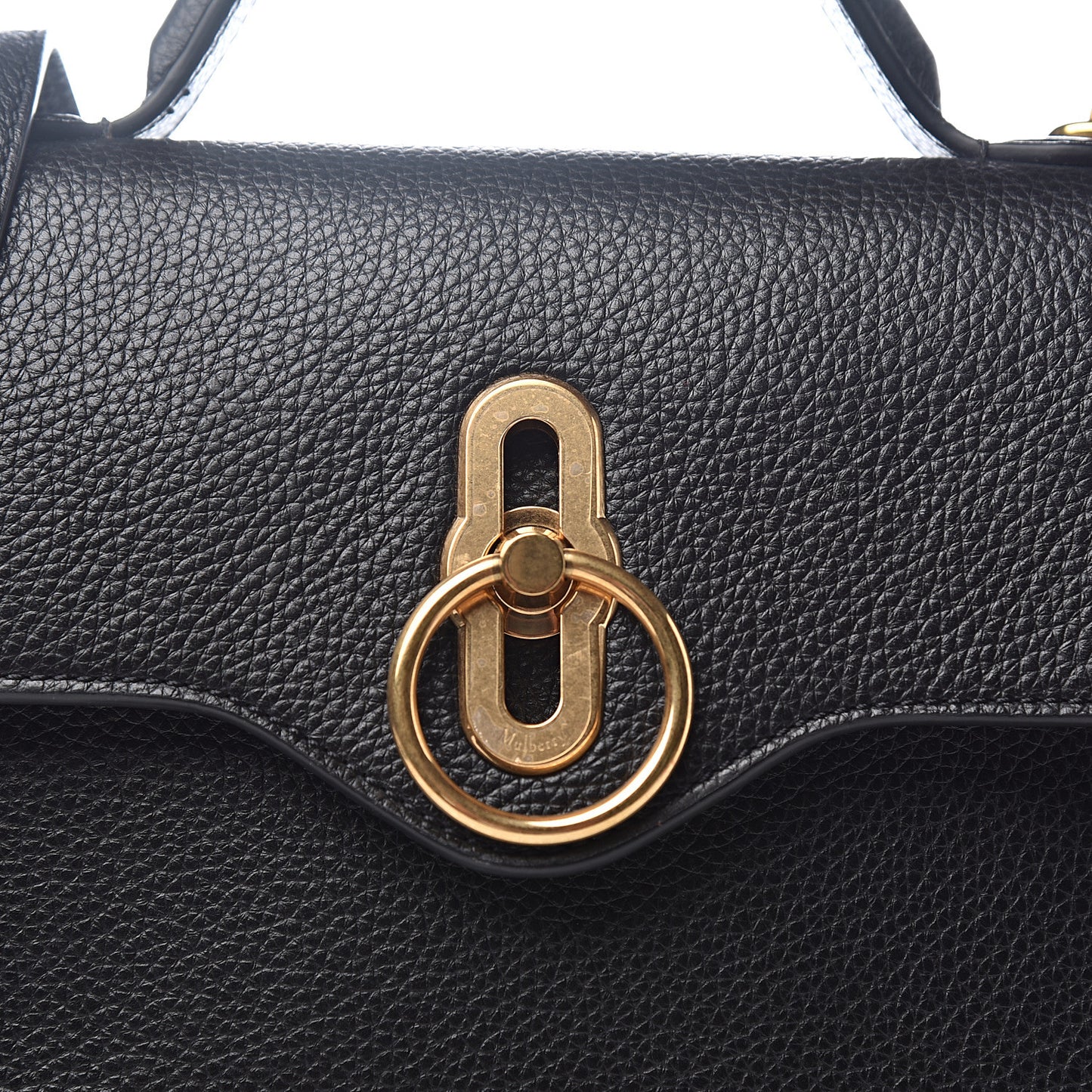 Small Classic Grain Calfskin Mini Seaton Black