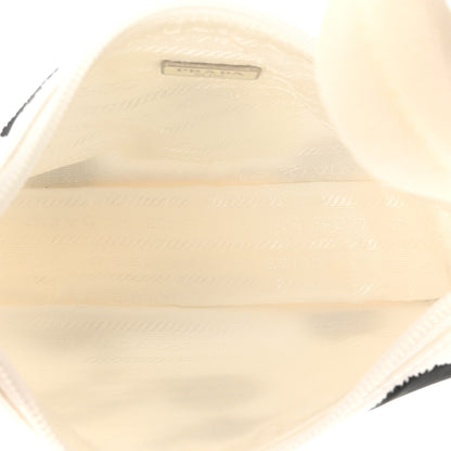 Prada Tessuto Nylon Polka-Dot Mini Re-Edition 2000 Bag White Black 5 of 9