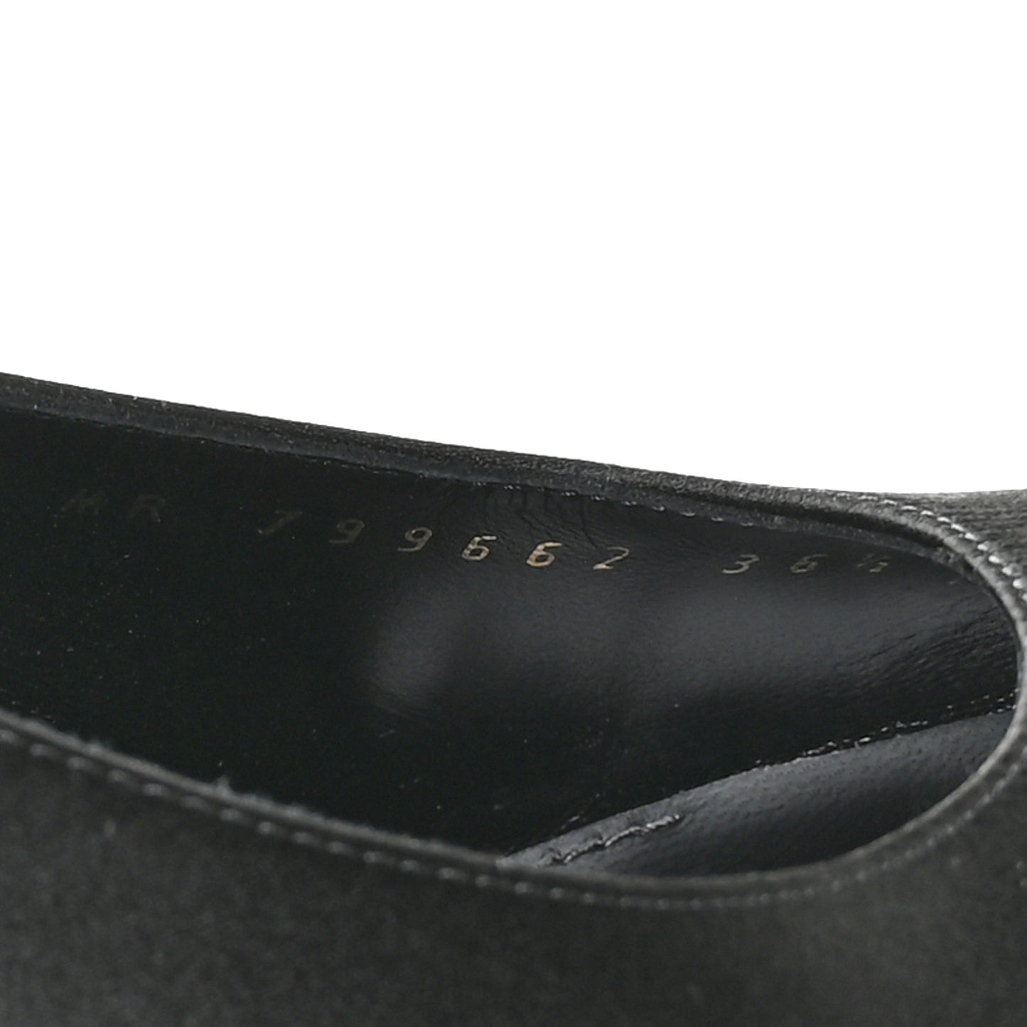 Silk Satin Lentracte 110 Slingback Pumps 36.5 Black