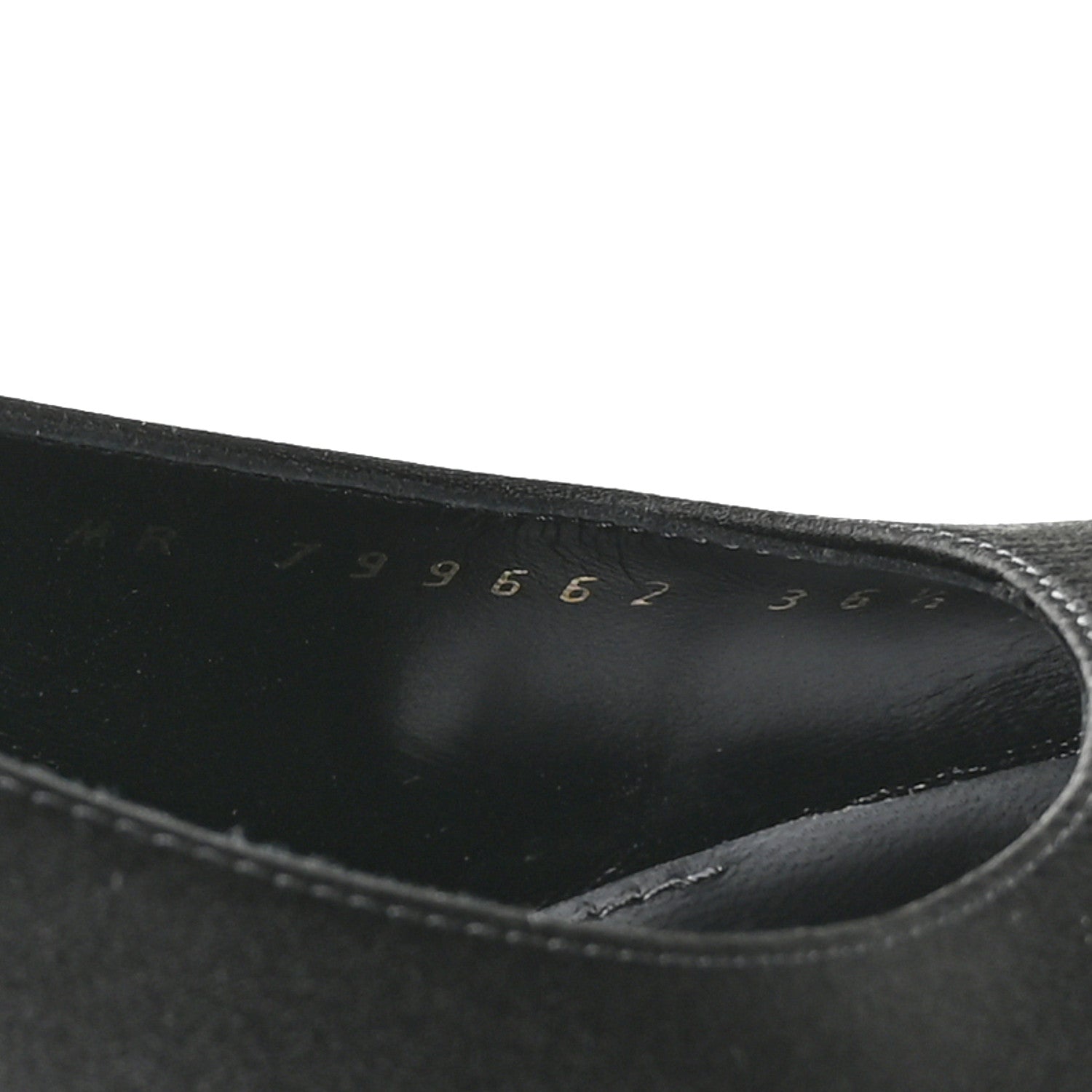 Saint Laurent Silk Satin Lentracte 110 Slingback Pumps 36.5 Black 8 of 9