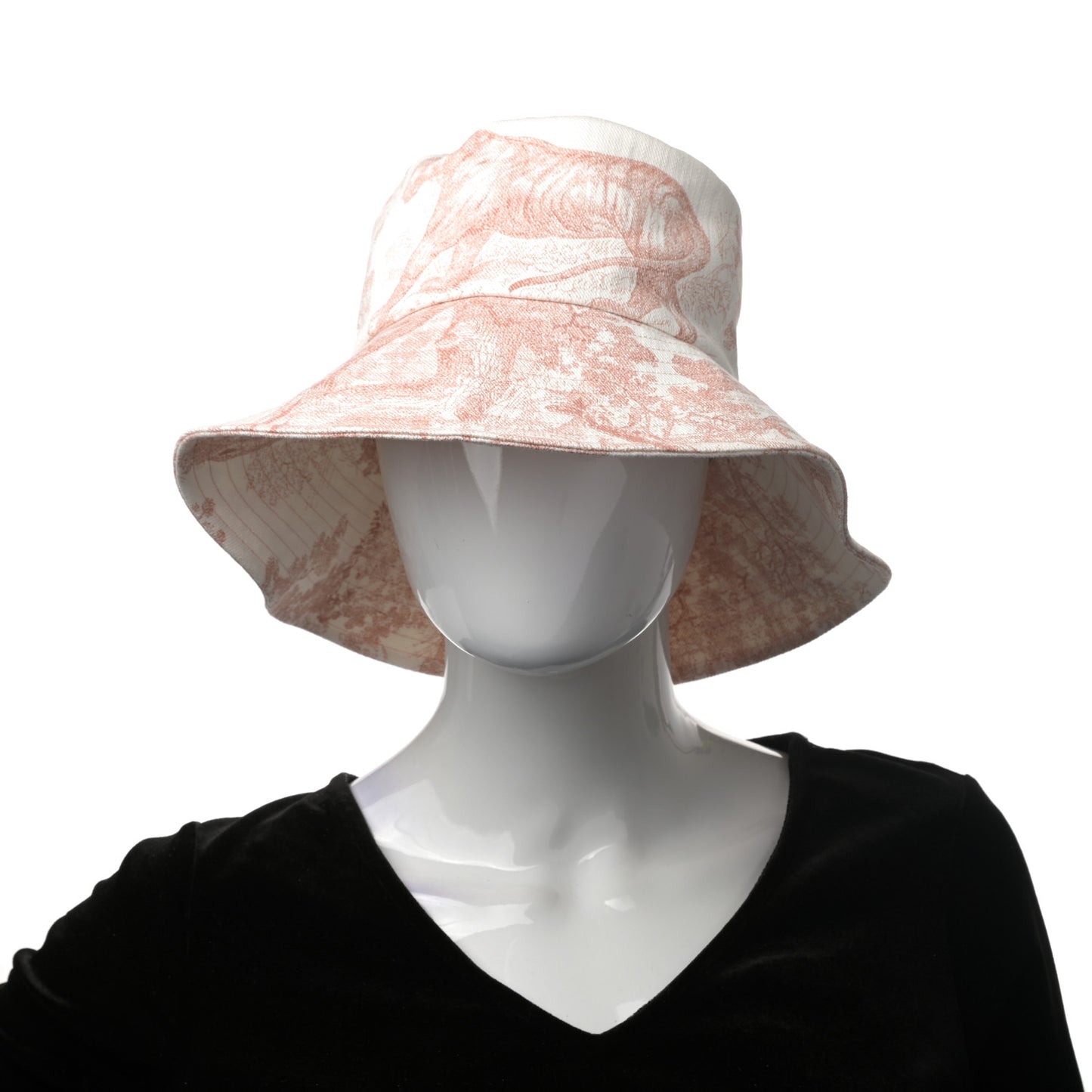 Cotton Dioriviera Toile De Jouy Bob Brim Bucket Hat 57 Rose