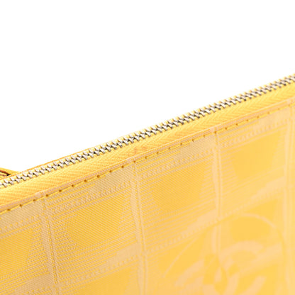 Chanel Nylon Travel Ligne Zip Wristlet Yellow 8 of 11