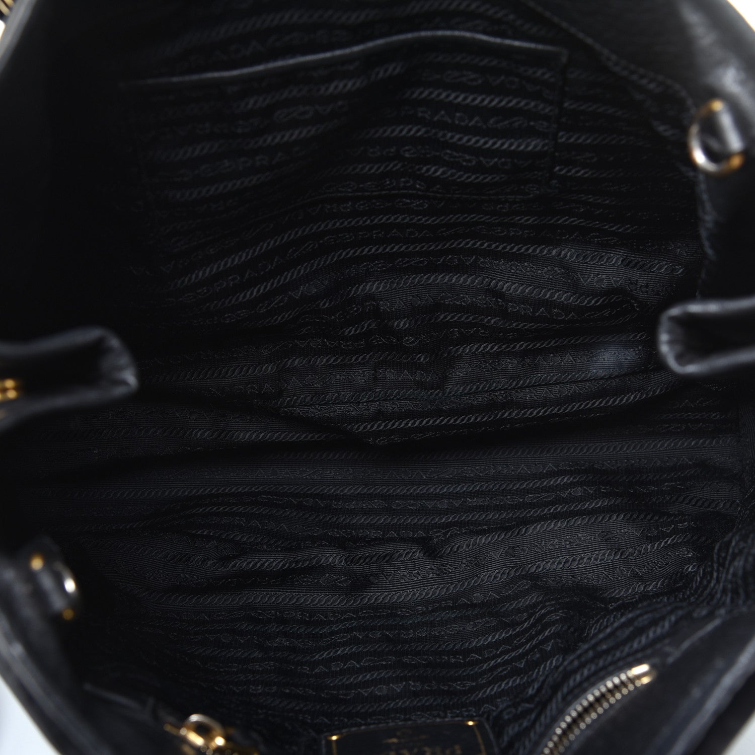 Prada Tessuto Nylon Vitello Daino Tote Black 5 of 8