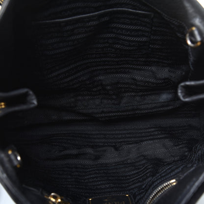 Prada Tessuto Nylon Vitello Daino Tote Black 5 of 8