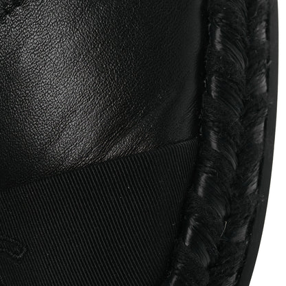 Chanel Lambskin Grosgrain CC Espadrilles Wedges 38 Black 12 of 14