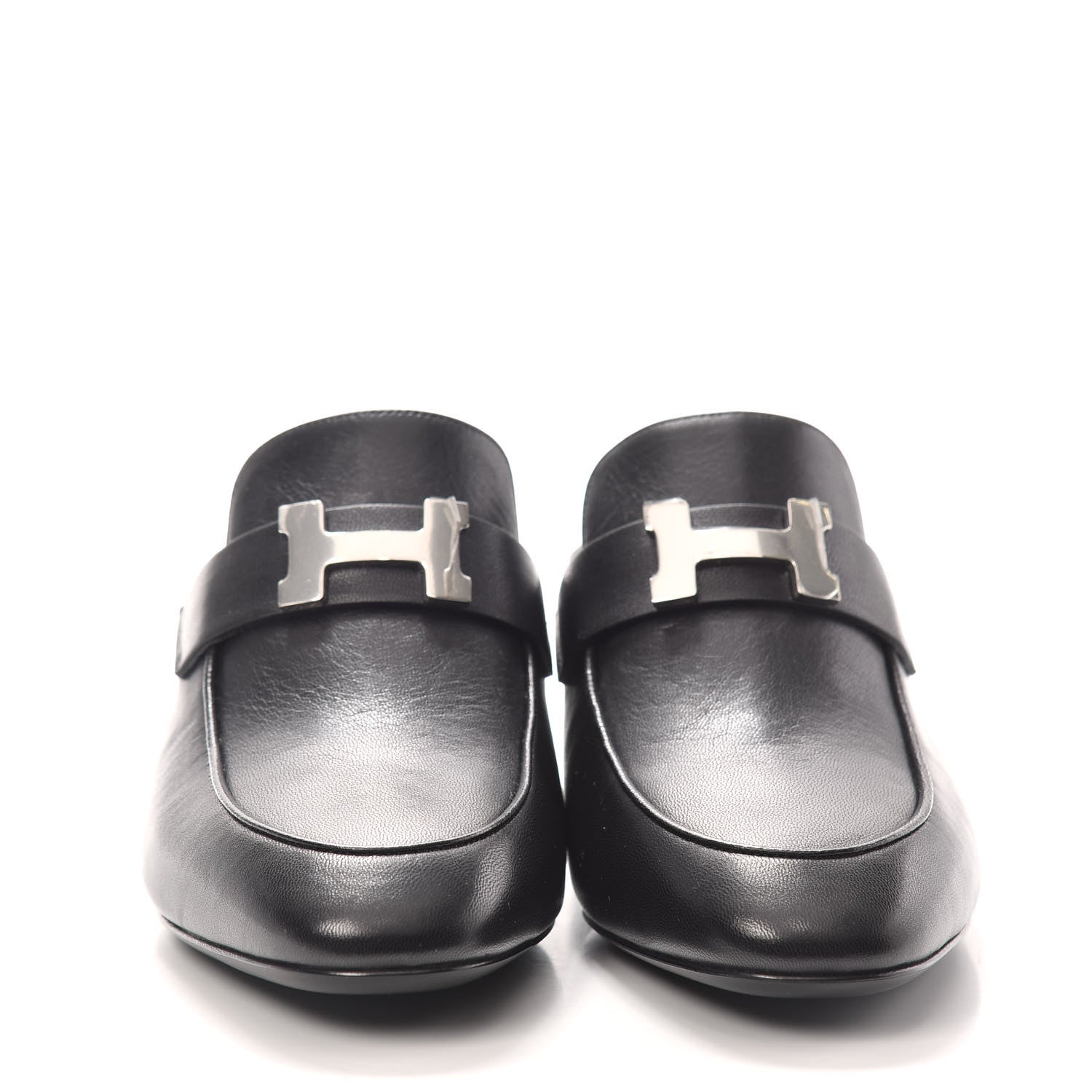 Hermes Goatskin Trocadero Mule 37 Black 2 of 7