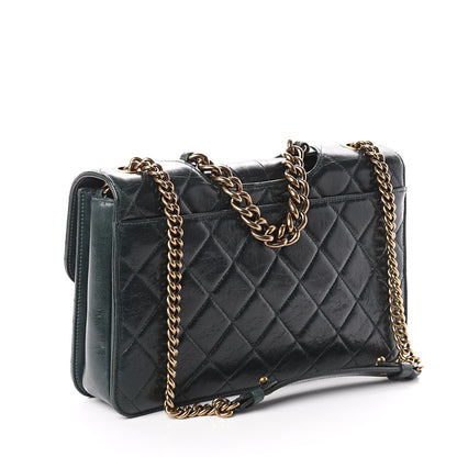 Chanel Glazed Calfskin Quilted Perfect Edge Large Flap Green 2 of 8