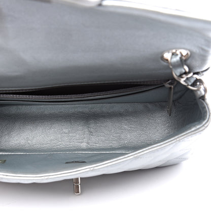 Chanel Metallic Lambskin Quilted Mini Rectangular Flap Silver 4 of 9