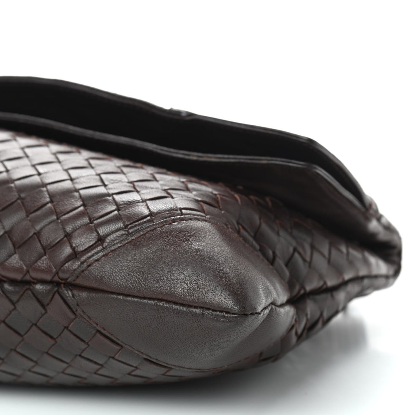 Nappa Intrecciato Flap Shoulder Bag Ebano