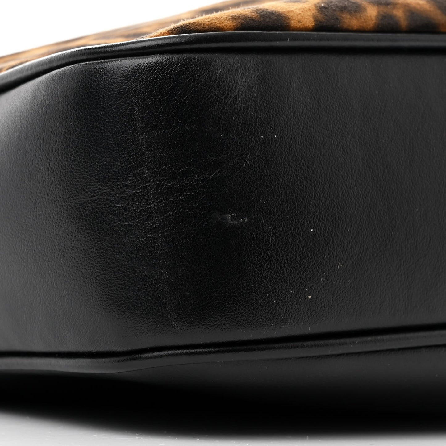 Calfskin Leopard Print Monogram Lou Camera Bag Black