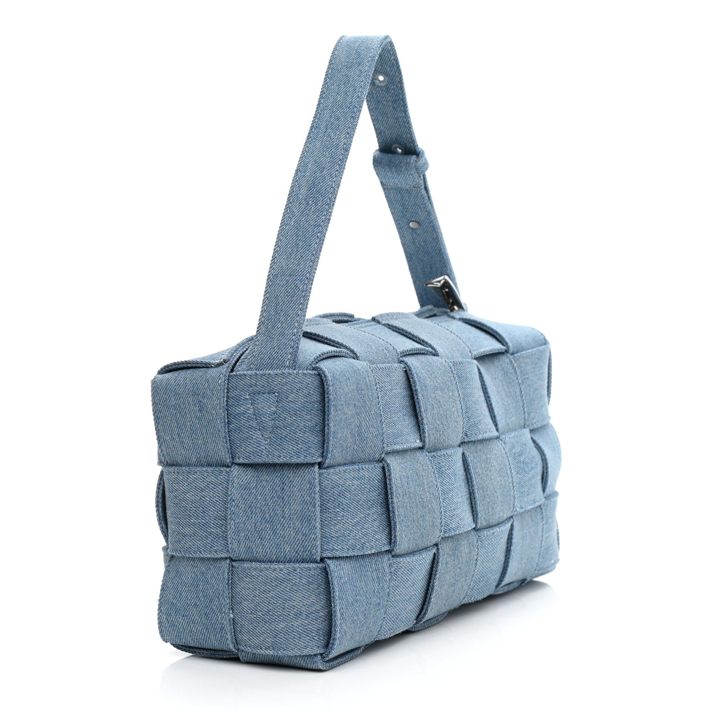 Denim Maxi Intrecciato Brick Cassette Bag Indigo